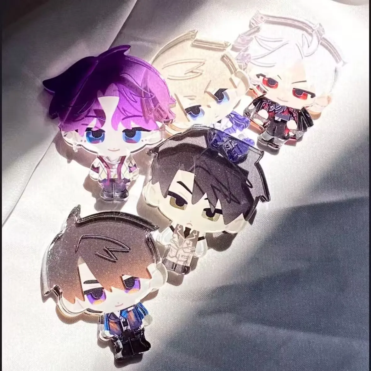 

New self-made "Love and Deep Space" ‘acrylic brick standing’ table decoration by Qin Che, Qi Yu, Shen Xinghui and Li Shen