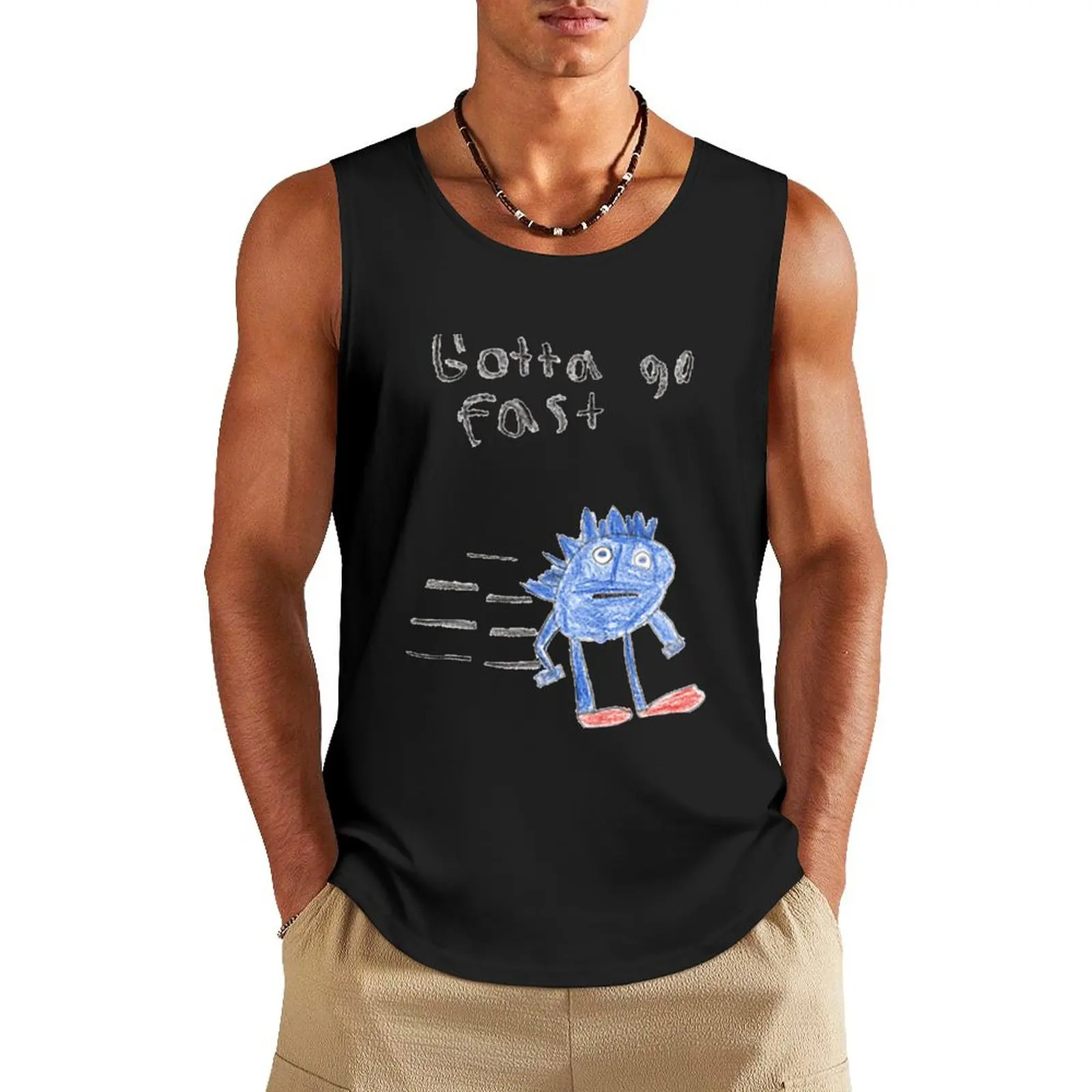 Gotta Go Fast Tank Top Gym wear Men sleeveless tee vests for men running shirt underwear