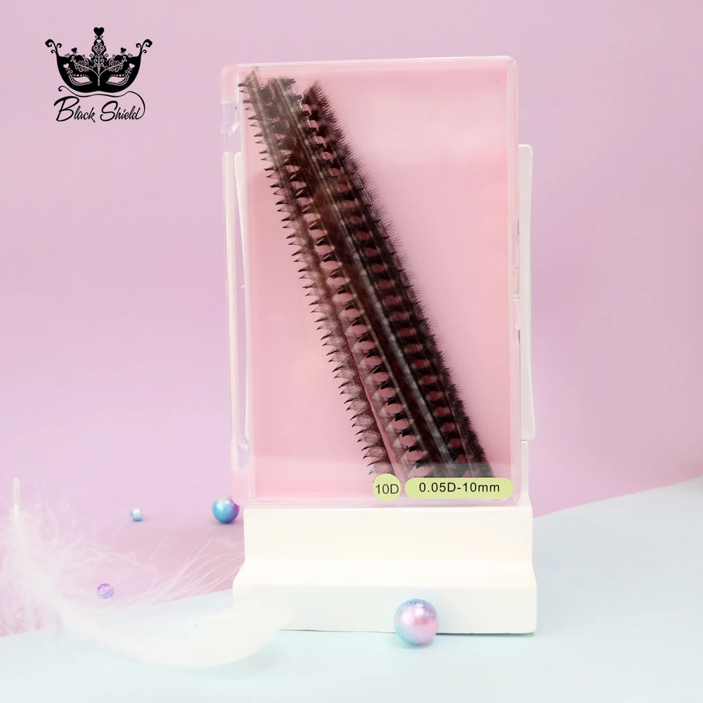 1000 Fans Loose Medium Stem Sharp Naturel Individual Thin Pointy Base Premade Volume Fans Eyelash Extensions Bulk False Mink