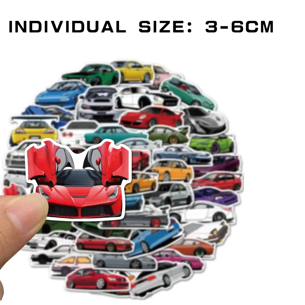 50pcs JDM Retrofit Racing Car Graffiti Stickers Laptop Guitar Suitcase Motorcycle Phone Sticker Decorative Toy for Kids image 6