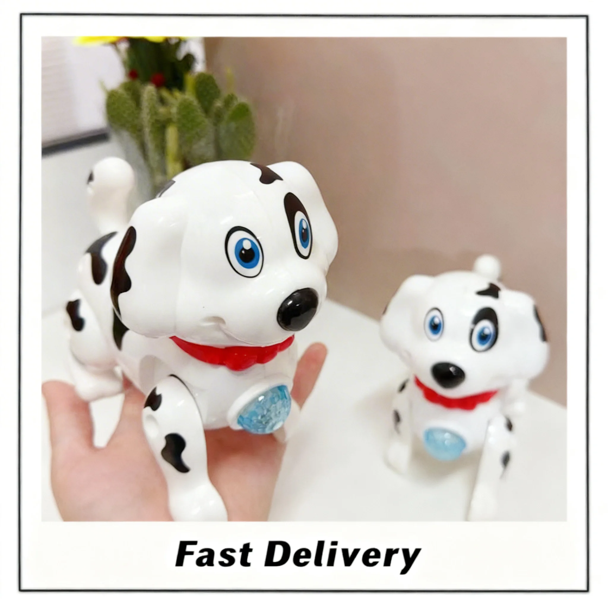 

1/2 шт. интерактивная музыкальная игрушка-собака Далматинец, электрическая, светящаяся, бионическая, ходячая, с динамической музыкой, для маленьких детей и младенцев