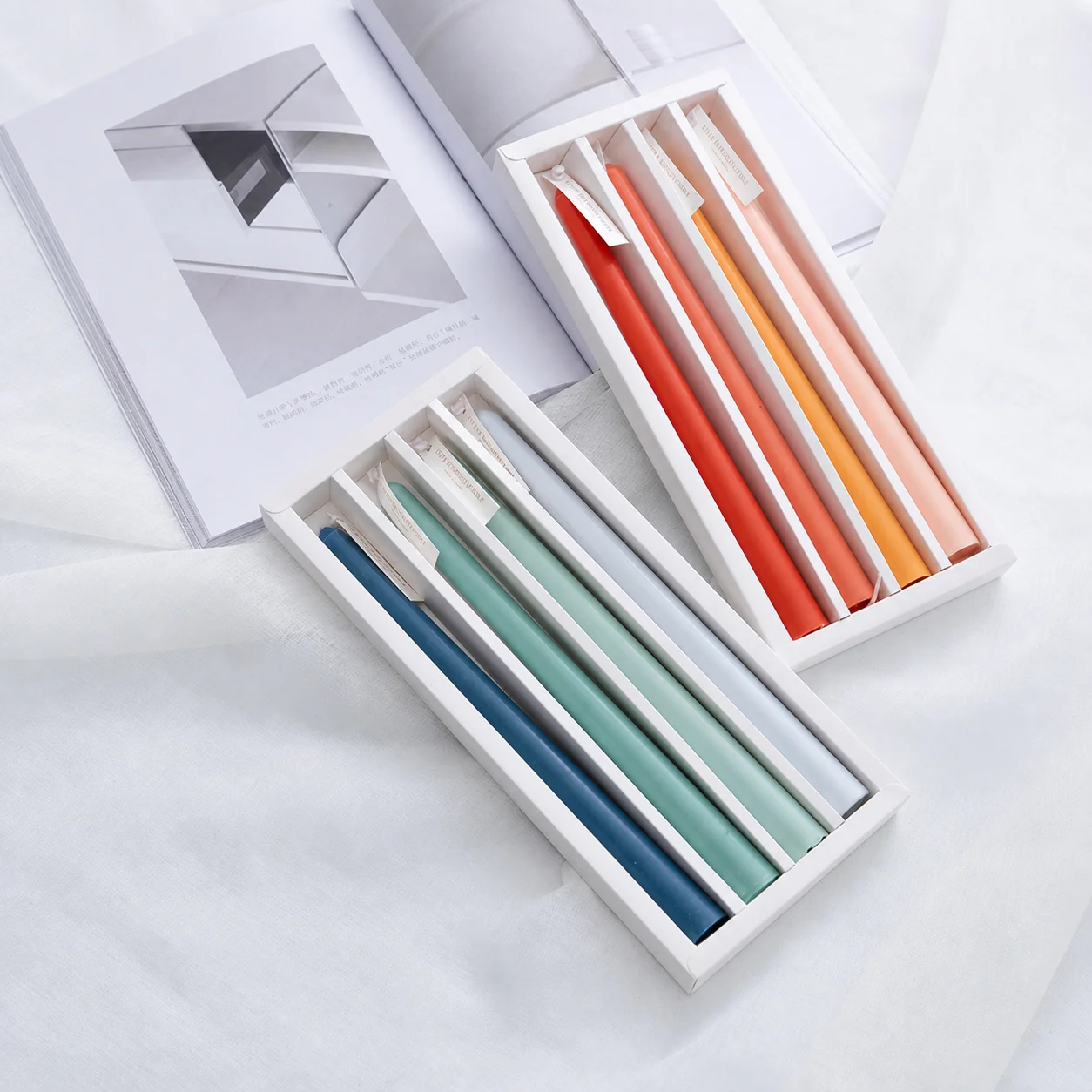 Paraffin Wax Candles Cylindrical Long Taper Candles Decorative Candles Paraffin Wax For Taper Candle Holders Wedding Dinner
