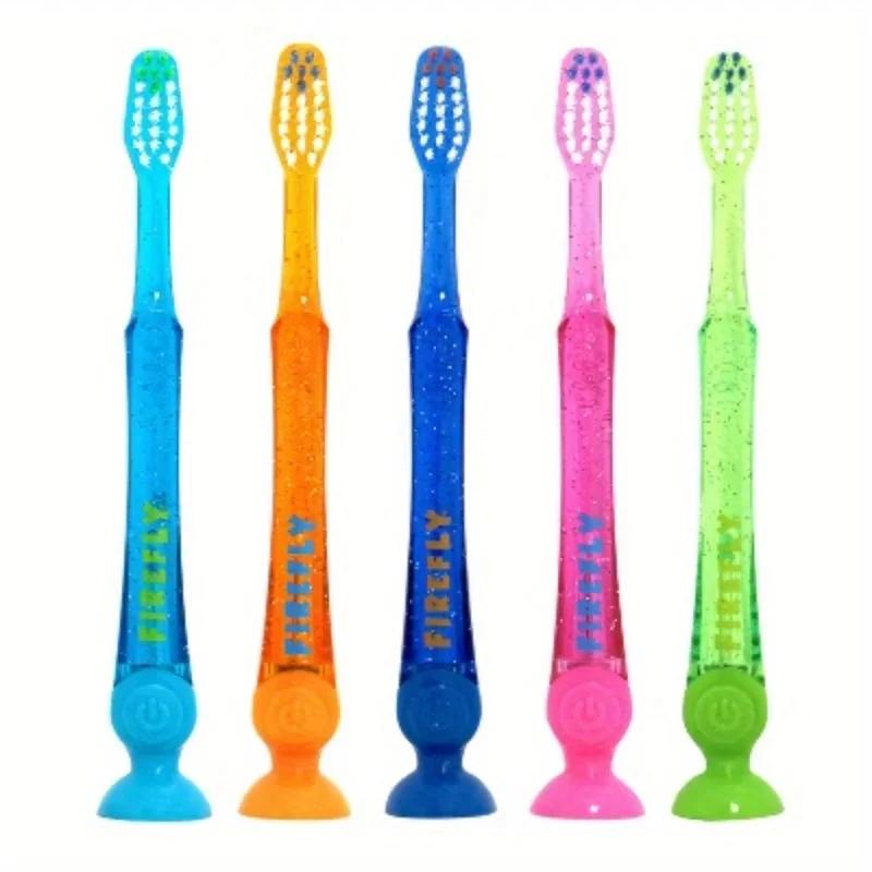 

Kids Light Up Timer Toothbrush - Soft Bristles - 2 Pack gently removes plaque to help prevent gum disease and cavities