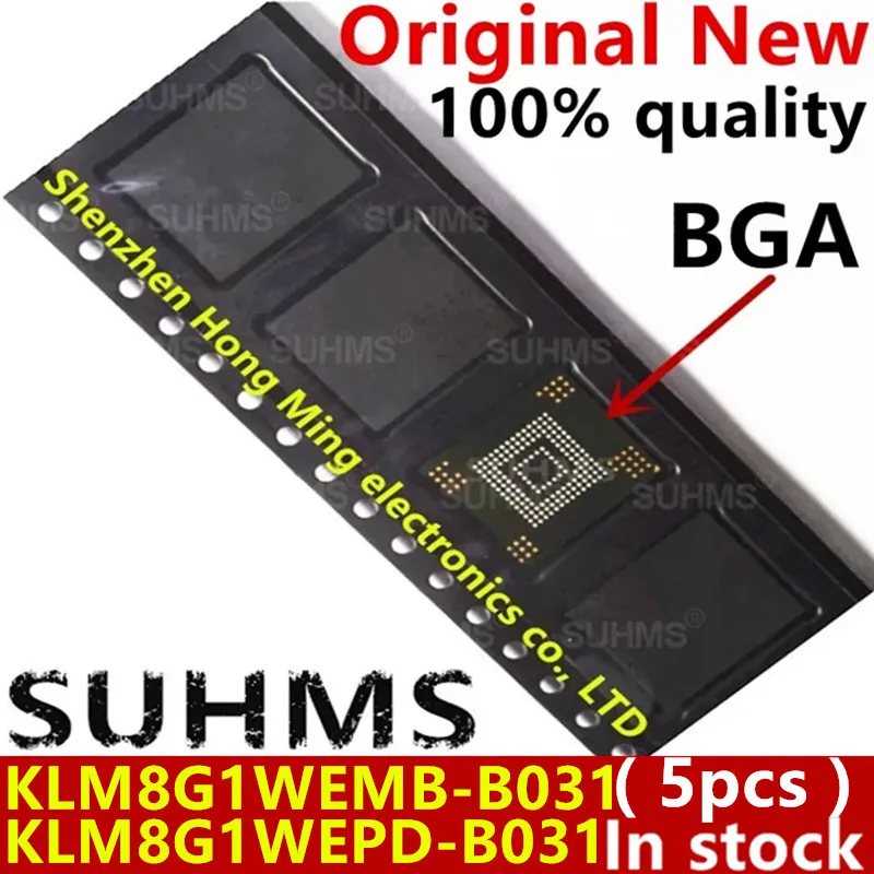 (5piece)100% New KLM8G1WEMB-B031 KLM8G1WEPD-B031 KLM8G1WEMB B031 KLM8G1WEPD B031 BGA