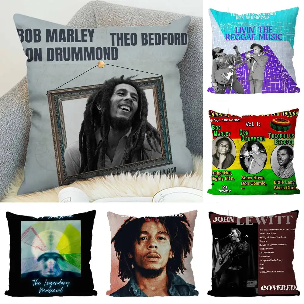 

Bob M-Marley Pillow Case Luxury Double-sided For Car Pillows 45x45 Cushions Cover Home And Decoration Sofa Pillowcase 50x50