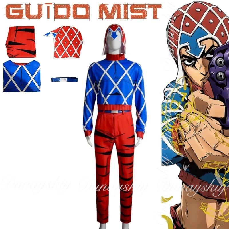 

JoJo's Bizarre Adventure Anime Guīdo Mista Cosplay Member Of The Italian Gangster "Passionate" Cosplay Costume Anime All Of Suit