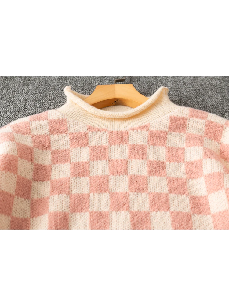 

Warm Comfortable Mid-Ne Long Sve Knitted Sweater Spring Autumn Winter Korean Sle Simple Match All Seasons Commute Sle