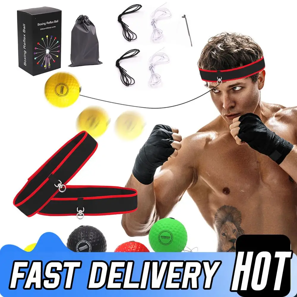 كرات الملاكمة العاكسة كرات الملاكمة مع عقال اللكم سرعة القتال مهارة وتنسيق اليد والعين لوازم فنون الدفاع عن النفس