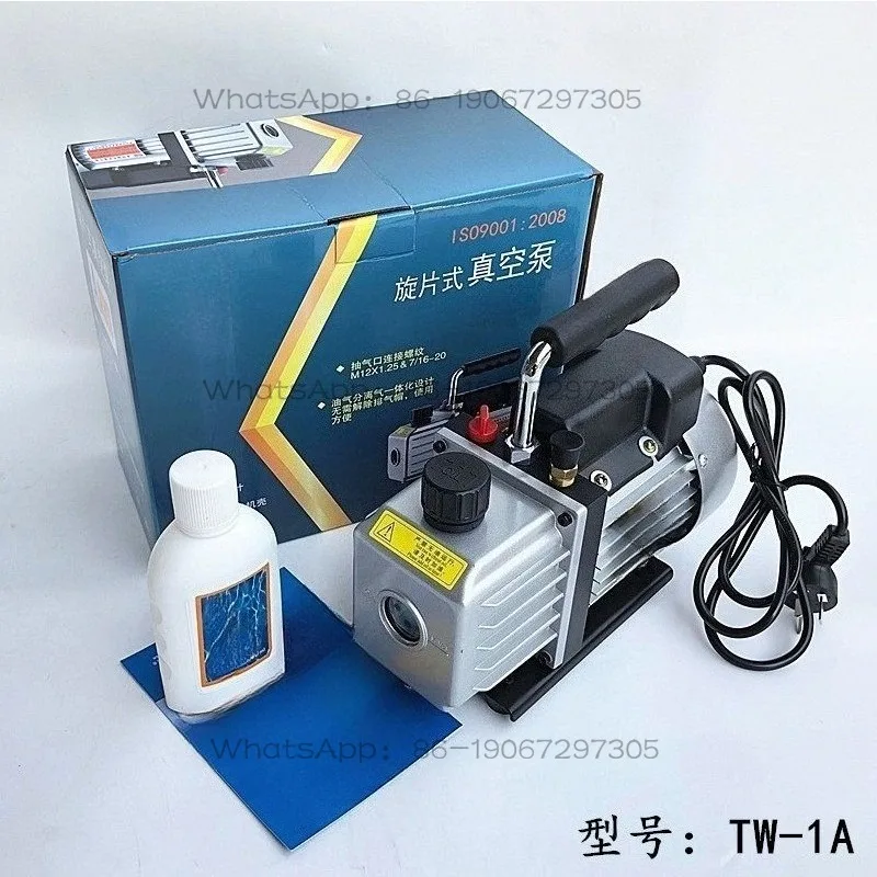 

Vacuum Pump TW-1A Refrigerator Refrigeration Maintenance Tools Mini Air Pump 1 Liter Air Conditioning Rotary Vane