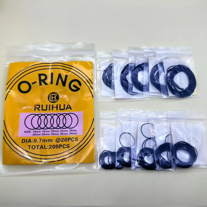 

Watch Repair Tools Watch Case Rubber Waterproof O-Ring Oil-resistant Watch Bottom Cover Gasket 0.5/0.6/0.7mm O-Ring Seal Gasket