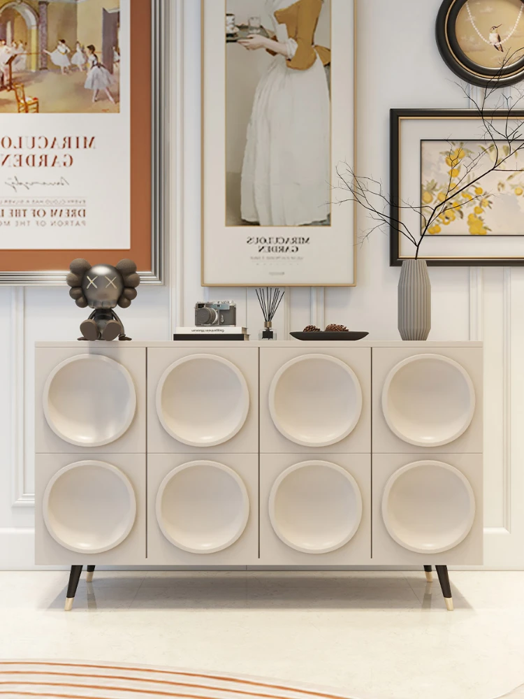 

Light luxury solid wood foyer cabinet entering households