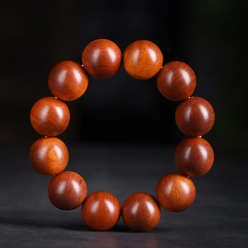 Indonesian Jade-like Translucent Blood Dragon Wood Bracelet 2.0 for Men's Meditation and Buddhist Prayer Beads