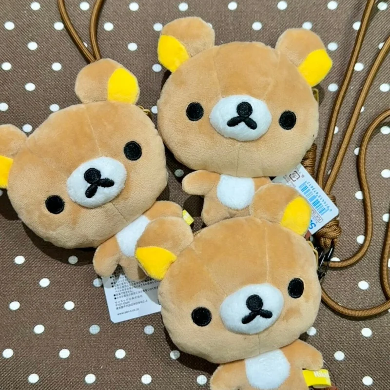 12 センチメートルリラックマランヤードぬいぐるみ小銭入れ財布漫画ビッグヘッドコリラククマ素敵なポータブル収納ジッパーバッグクリエイティブギフト