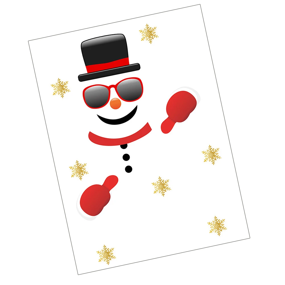 

Snowman Fridge Magnet Christmas Stickers PVC Decal Xmas Decor Refrigerator Wall Decor Self adhesive Fridge Door Tile Smooth