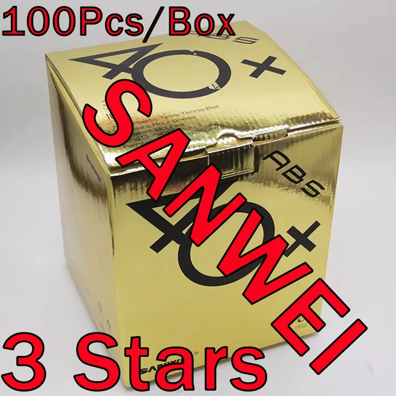 

Мячи для настольного тенниса SANWEI Gold 3-Star 40+ с швом, из ABS-материала, с высоким отскоком, прочные, для тренировок, 50/100 шт.