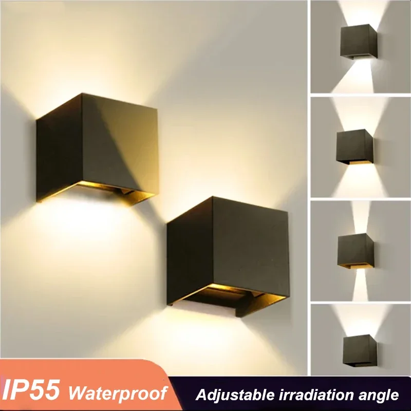 Lámpara Led de pared impermeable para exteriores, candelabro de pared externo, accesorio de iluminación para decoración del hogar, escaleras,