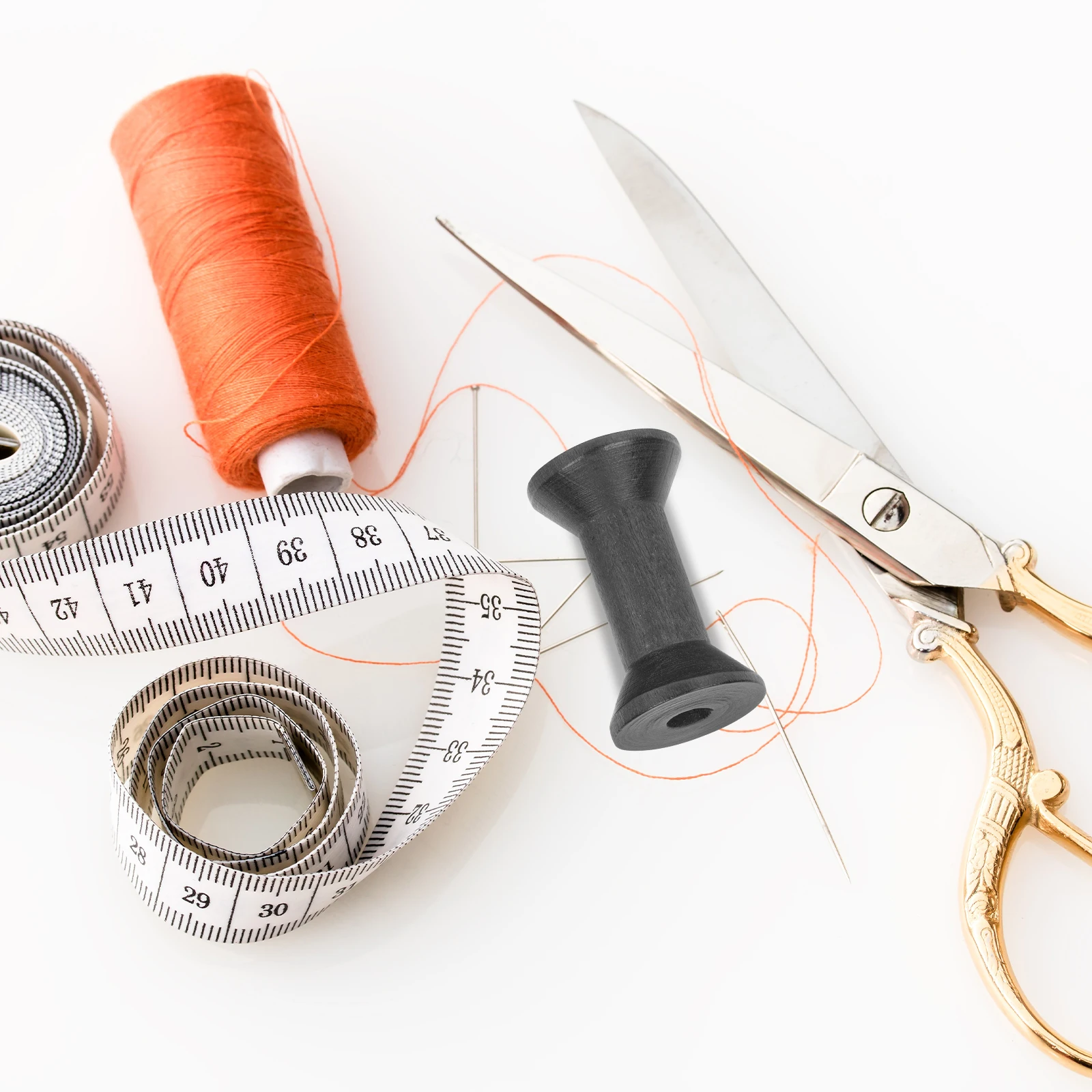 

10pcs Wood Spool 3x4.9cm Natural Unfinished Bobbins Ribbon Storage ganizer Wire Yarn Winding Sewing Craft Home Decor