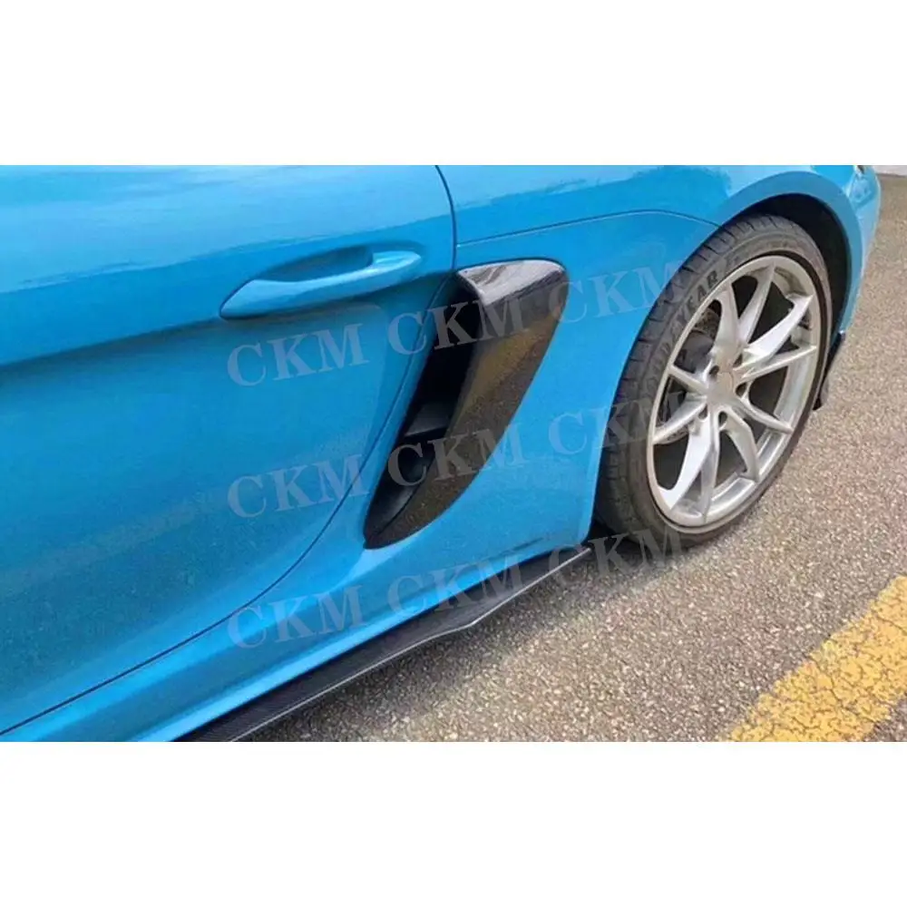 

Углеродное волокно для Porsche 718 Cayman Boxster Base S 2016-2019, задние боковые вентиляционные накладки, крышки крыльев, украшения