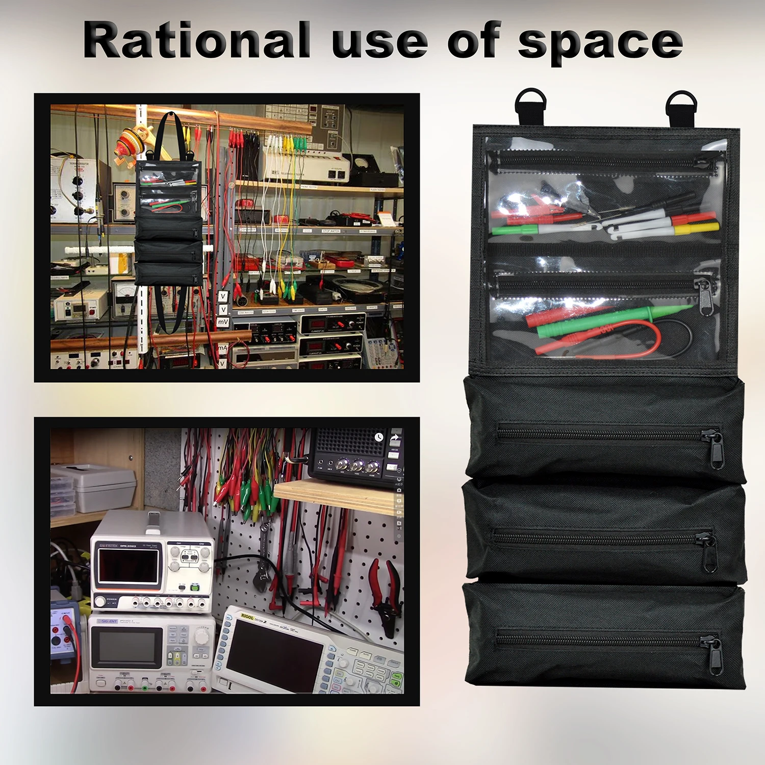 ZIBOO C20 Heavy Duty Portable Foldable Roll Up Tool Bag Great for Test Accessories Storage