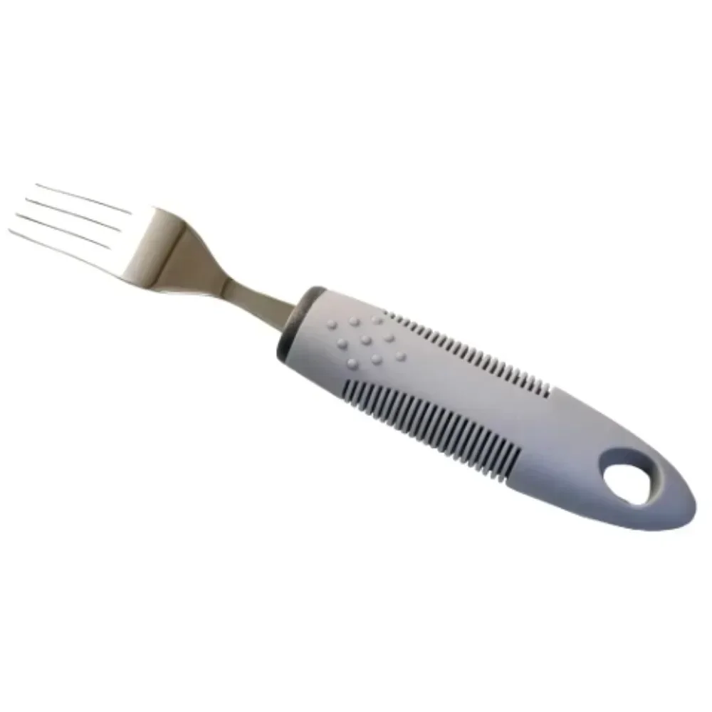 

Набор столовых приборов имеет толстую ручку, идеальное средство для пожилых людей с слабыми навыками захвата для из 4 предметов.