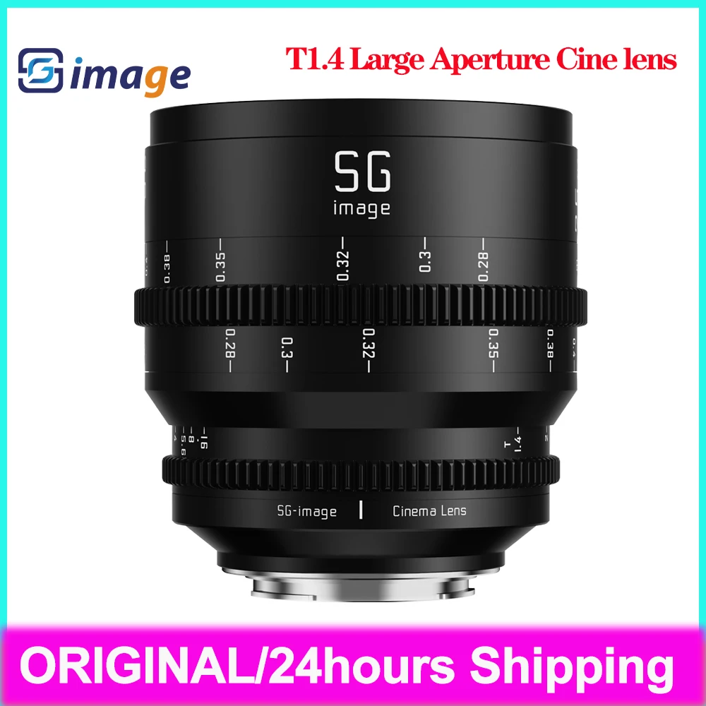 SGimage 25mm 35m 50mm 75mm T1.4 Large Aperture Cine lens MF Manual Focus Full Frame Lens for Sony E Mount People Photography