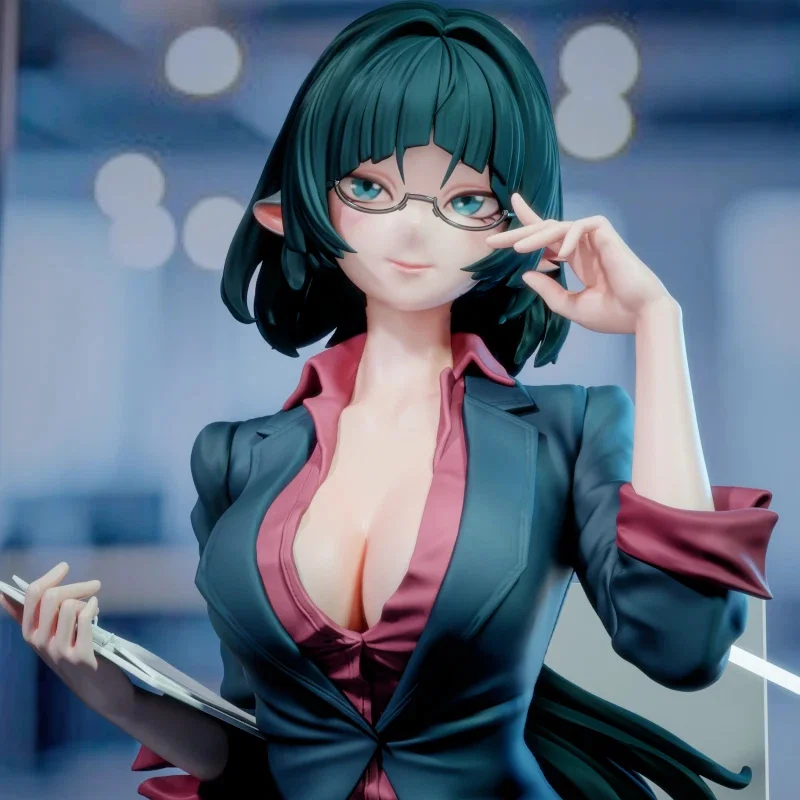 Figurine en résine de 18cm, secrétaire féminine sexy, démon, Gk, micro-miniature, modèle blanc imprimé en 3D, jouet non assemblé et non peint