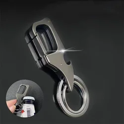 Portable Bottle Opener Folding Knife Pendant Utility Key Chains Zinc Alloy Premium Keyring Popular Gift for Father and Boyfriend