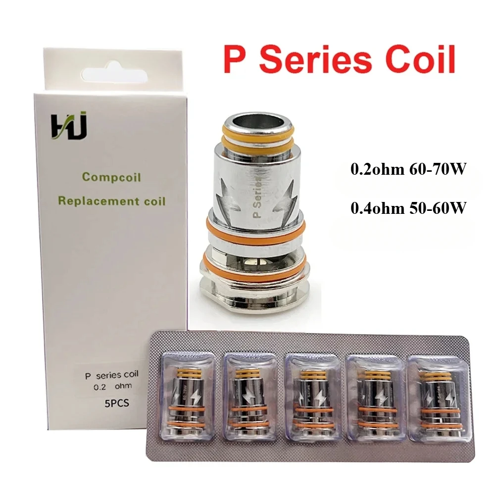 5 unids/pack Geekvape serie P 0.15ohm 0,2/0.4/0.5ohm bobinas de malla de repuesto para Boost Pro Obelisk 60 Z100C DNA B100 E100 Kit