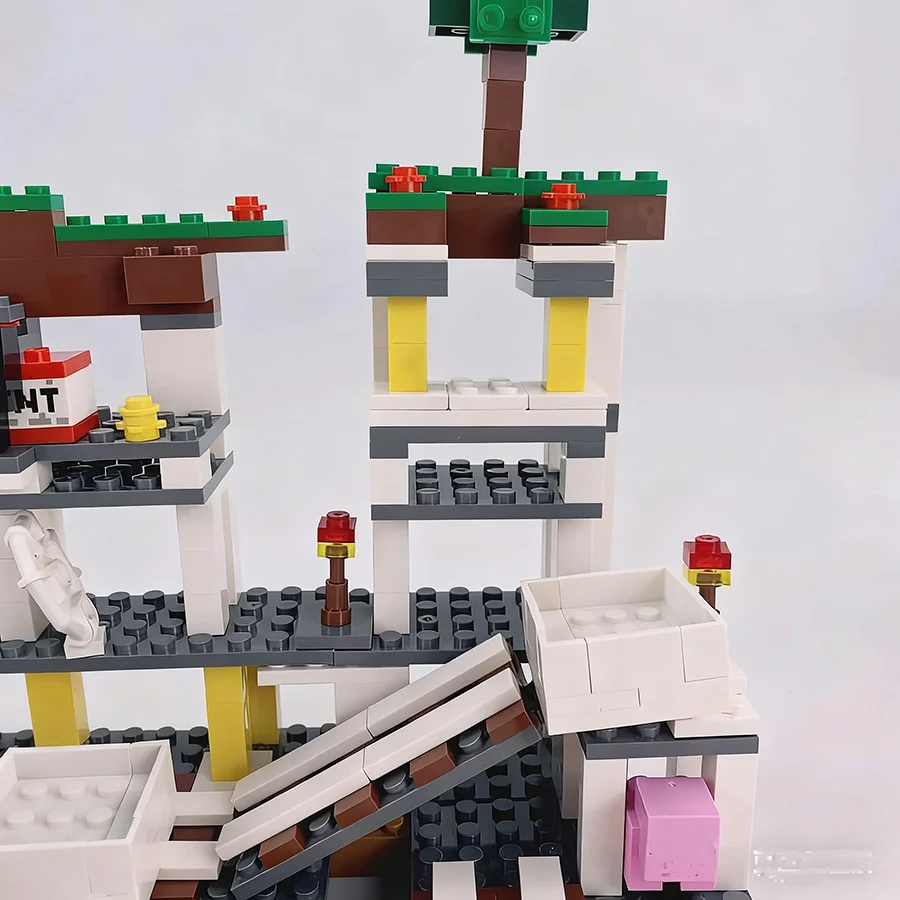 Набор Mine My World, строительные блоки с мини-фигуркой, детские кирпичи «сделай сам», строительная игрушка, садовый пейзаж, дизайн, образовательный подарок