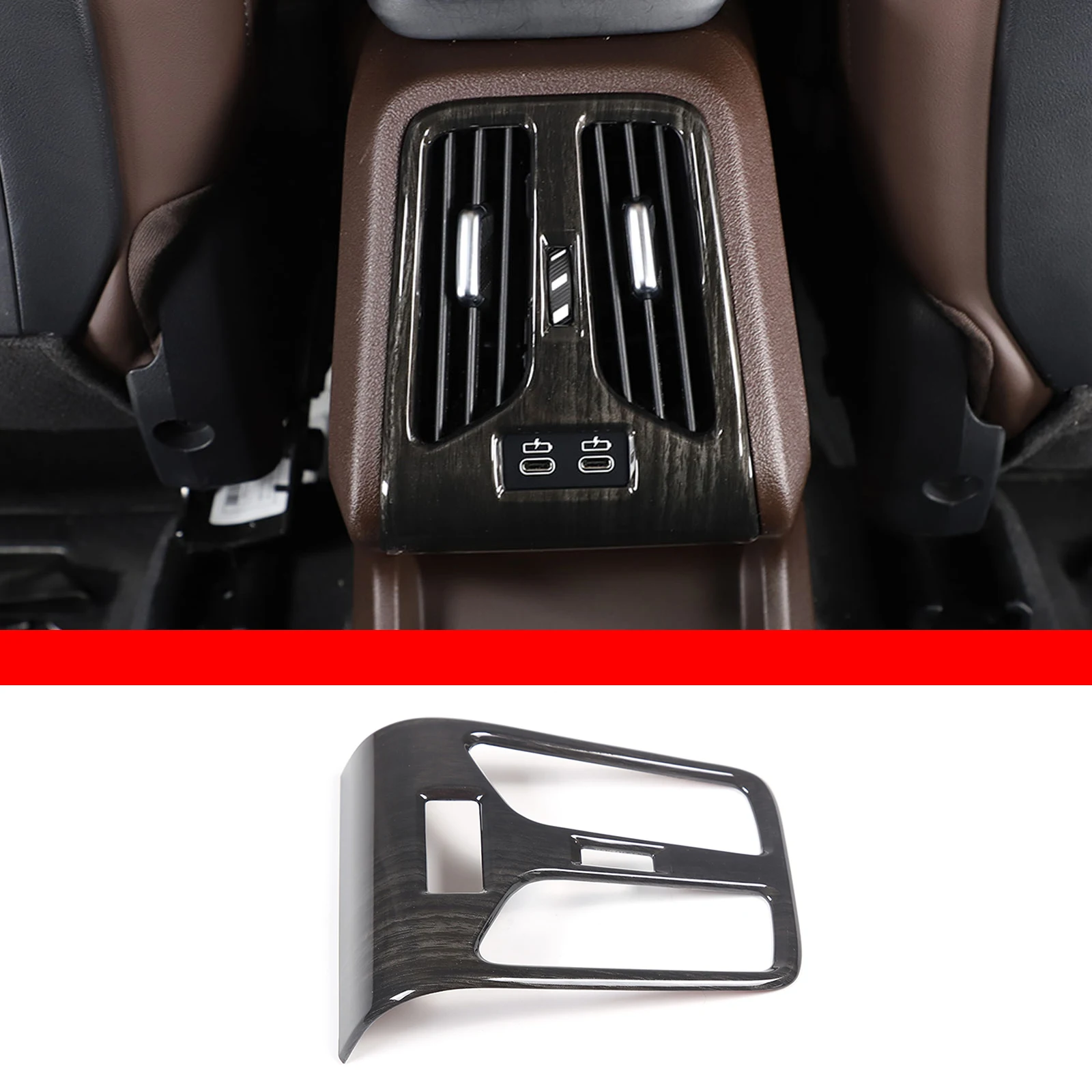 

For 2023-2024 BMW X1 U11 ABS Car Rear Air Conditioning Outlet Cover Sticker Car Interior Accessories