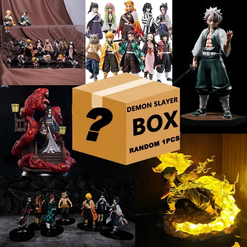 Caja de figuras de Demon slayer, juguete de Anime aleatorio, Kamado, Nezuko, Tanjirou, Agatsuma, Zenitsu, Hashibira, Inosuke, modelo de PVC, 1 unidad