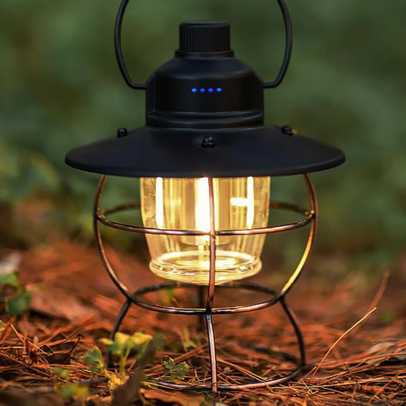 فانوس عتيق مزخرف، 3 أوضاع إضاءة LED ريترو لشرفة فناء الحديقة، إضاءة محيطة داخلية خارجية لهدية عيد الميلاد