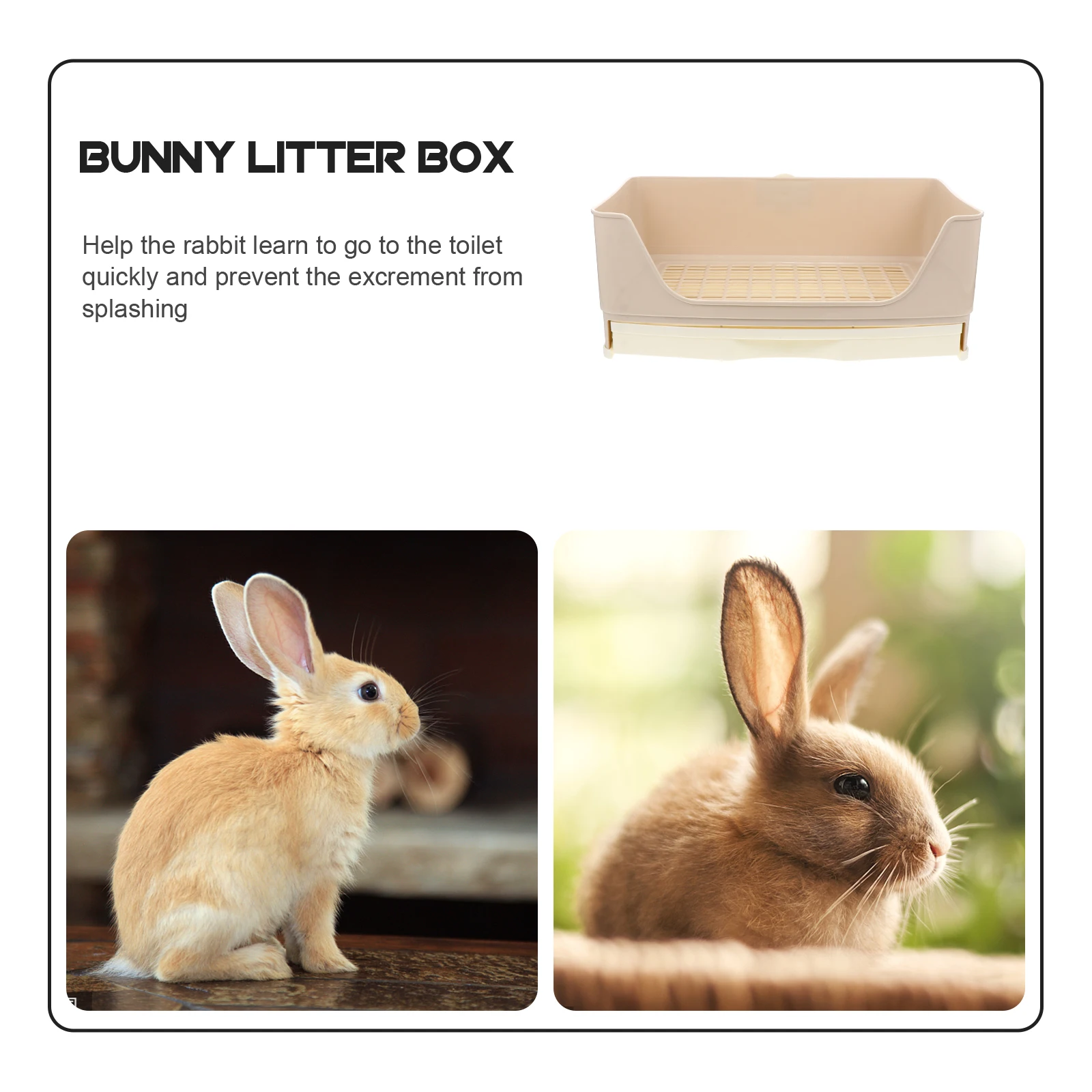 

Rabbit Toilet Large Drawer Potty for Adult Rabbits Guinea Pigs Fixed Point Training Pet Pee Basin Bedpan Easy