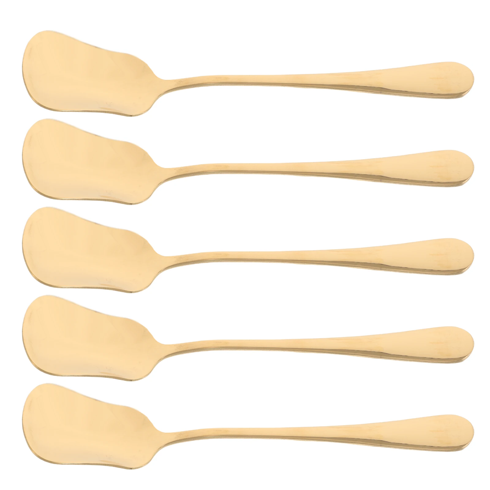 

5 Pcs Stainless Steel Dessert Spoon Coffee Spoons Ice Cream Metal and Tea Utensils
