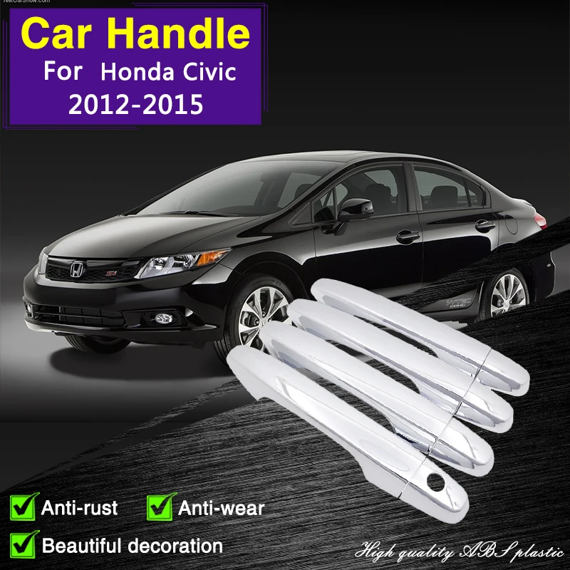 

for Honda Civic 9th 2012 2013 2014 2015 Chrome Door Handle Cover Car Accessories Rustproof Cap Styling Trim Protection Catch