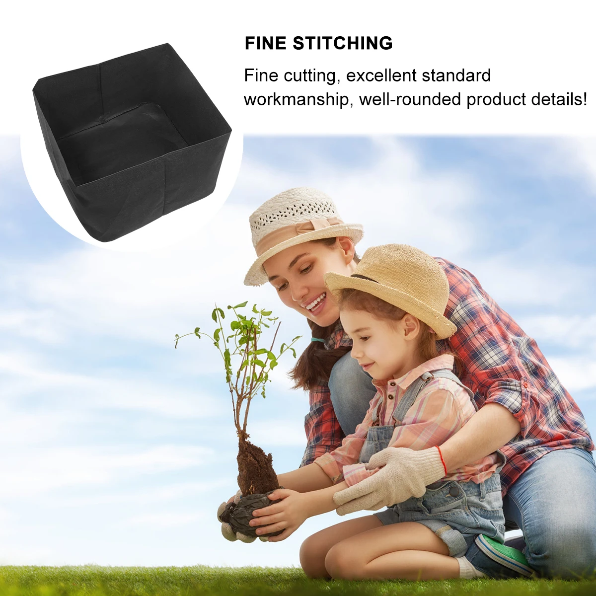 

Planting Bag Pot Non Woven Large Capacity Grow Bags for Flower Grass Vegetable Gardening Balcony Farm DIY Breathing Corrosion