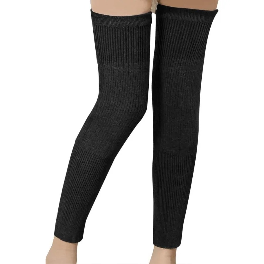 Unisexe hiver chaud thermique laine cachemire épaissir genou plus chaud bretelles pour cyclisme Ski course arthrite tendinite soulagement et Sup