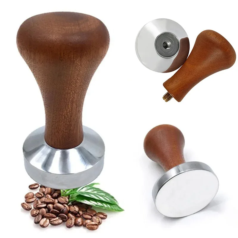 

Пресс для кофейного порошка 51/53/58 мм, высококачественная деревянная ручка с твердой металлической основой для концентрированного эспрессо, прочная кухня