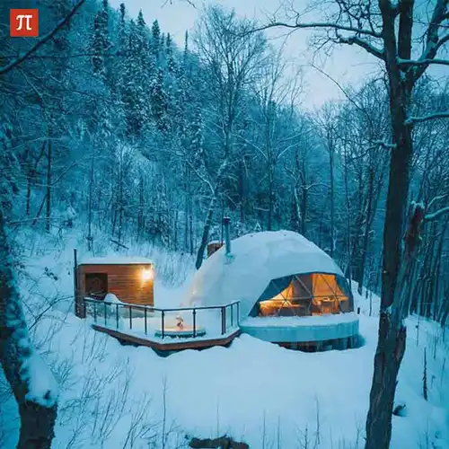 Imagen 2 del producto Tienda de campaña con cúpula de lujo geodésica transparente: stock europeo, entrega rápida en 7 días, cúpula de glamping redonda de PVC para hoteles, terrestres y acampadas