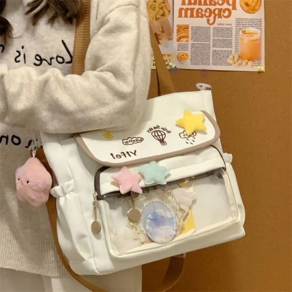 

Cute Design Large Capacity Shoulder Ita Bag Preppy Style Kawaii Y2K Anime Display Bag Sweet Harajuku Style Handbag Women Use