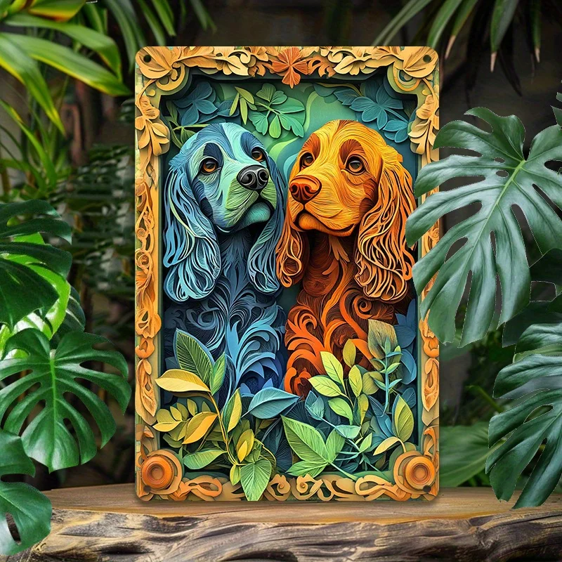 

Charming Golden Cocker Spaniel Aluminum Wall Art, Vintage Metal Tin Sign, Perfect for Home Decor & Gifts, Dog Decor, 8X12 In