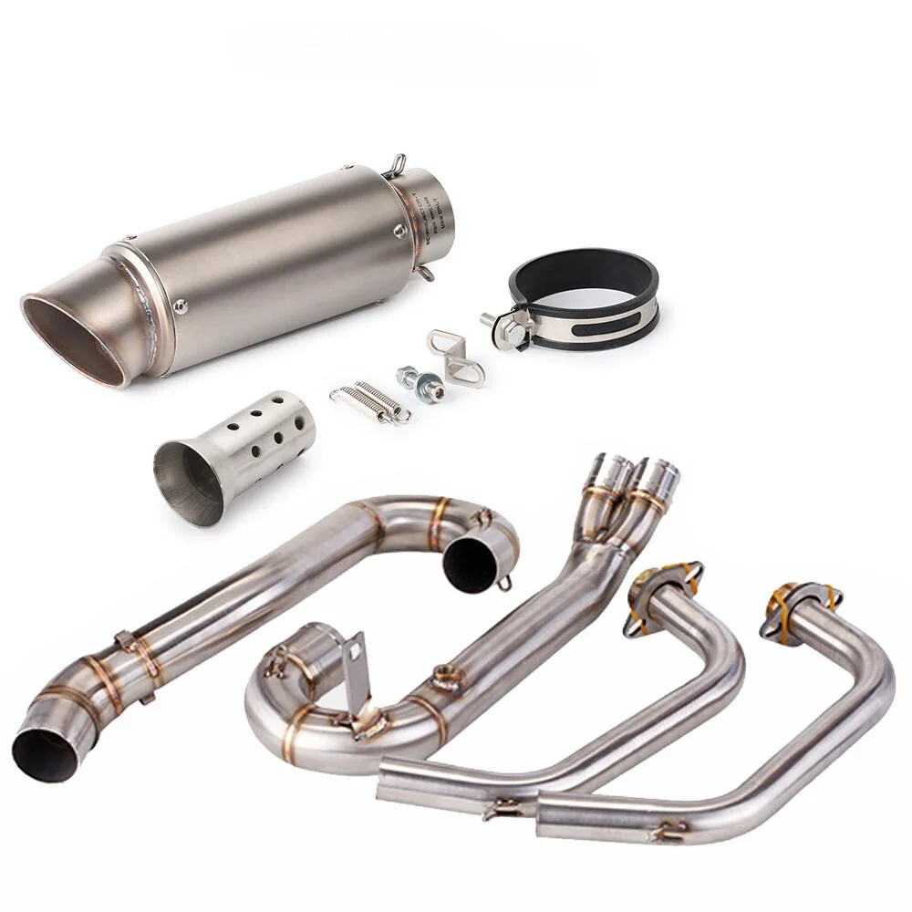 Полная система для Yamaha YZF R3 R25 MT03 2015-2023, передняя выхлопная труба, 51 мм, глушитель, выхлопные системы, выхлопные трубы