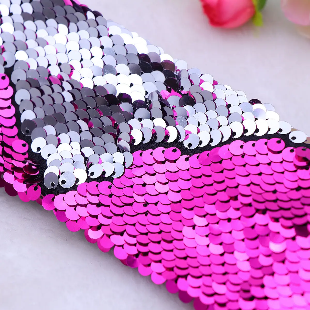 Elegant Dual-Color Sequin Headband for Girls Reversible Accessory Perfect for Special Occasions Parties Proms Daily