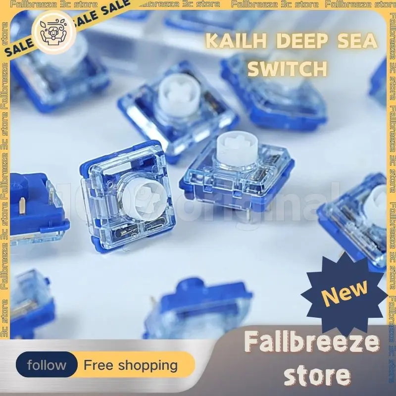 Kailh Deep Sea Silent MINI Keyboard Switch Low Profile 1353Hitbox Mechanical Keyboard Switch for Deep Sea Island Whale Landing