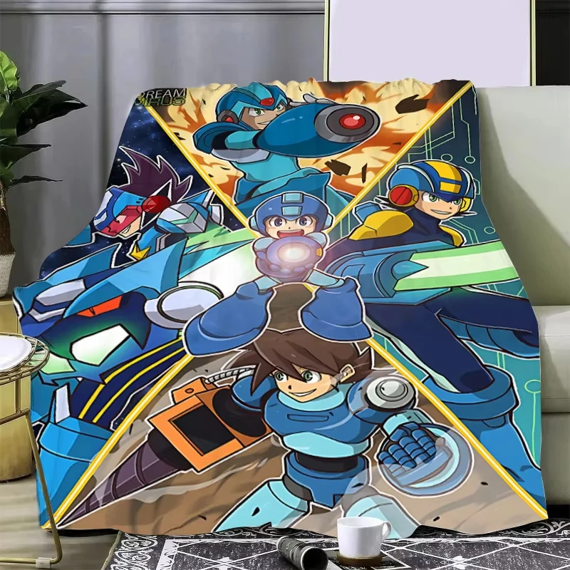 New Anime Game M-Megaman HD Printed Blanket Picnic Blankets Warm Blanket Soft and Comfortable Blanket Home Travel Birthday Gift