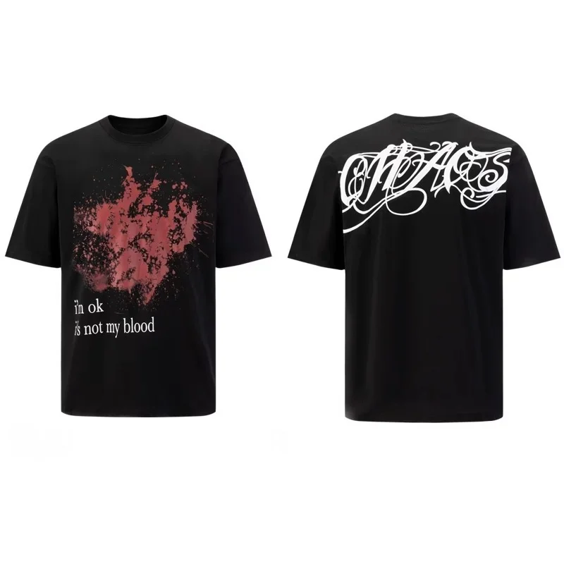 Ken Carson Opium IM OK Limited Edition Short Sleeve T-Shirt Cotton round Neck Loose Fit Youthful Popular Daily Wear for All
