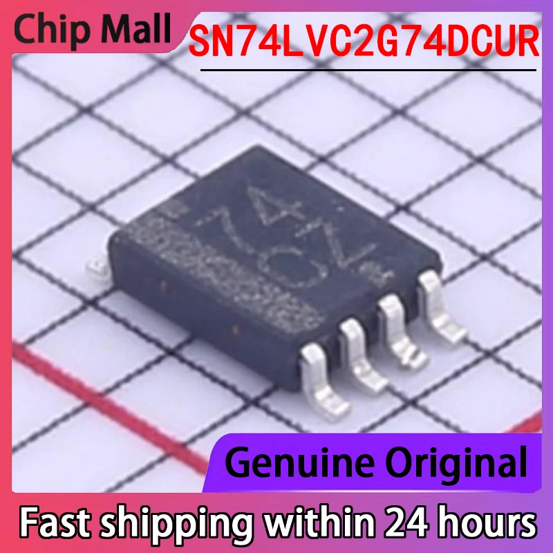 

10PCS Brand new original SN74LVC2G74DCUR package VSSOP8 single rising edge D-class trigger genuine