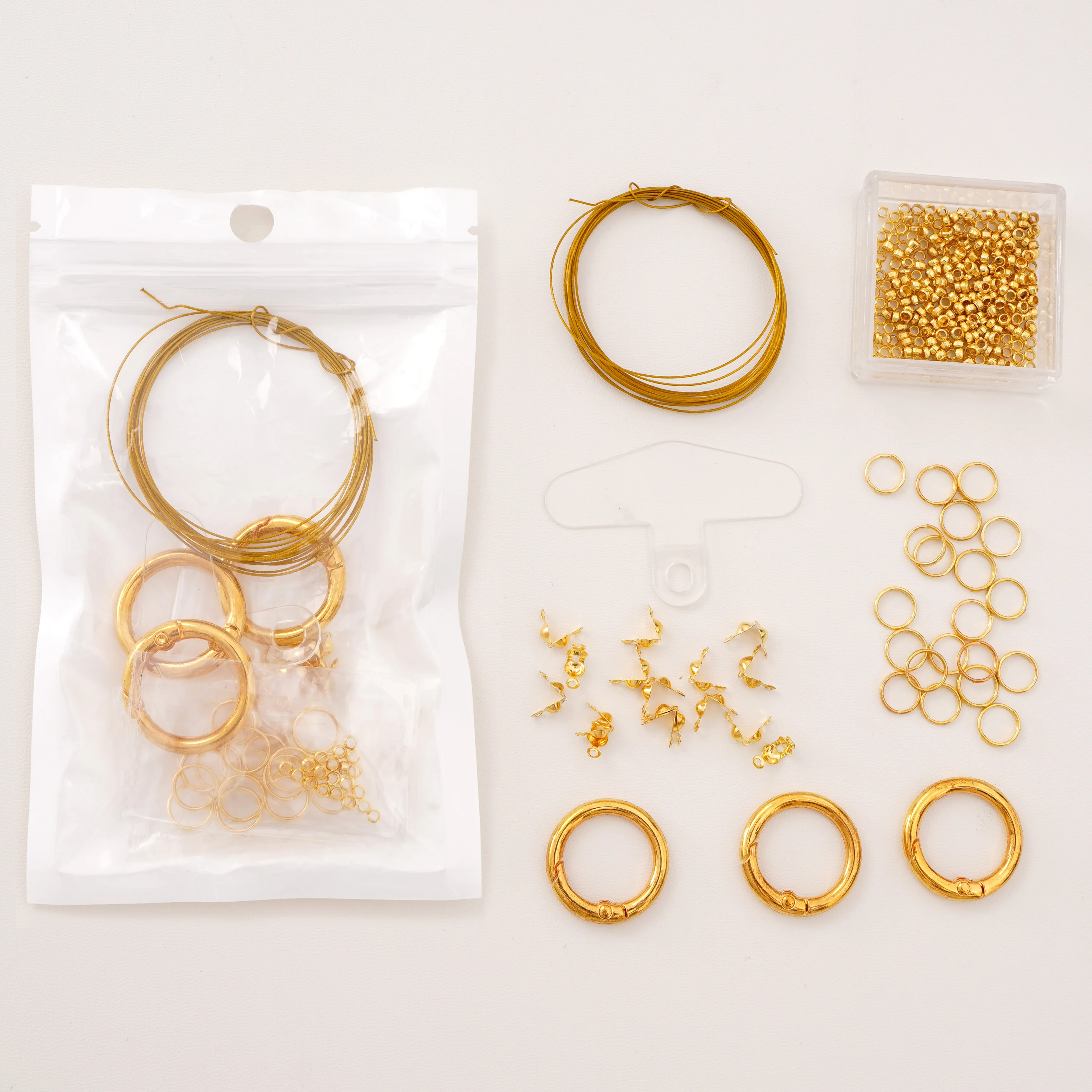 55Pcs/set Mobile Phone Chain Material Package Steel Wire/Spring Buckle/Rings For DIY Jewelry Beginner Handmade Making Findings