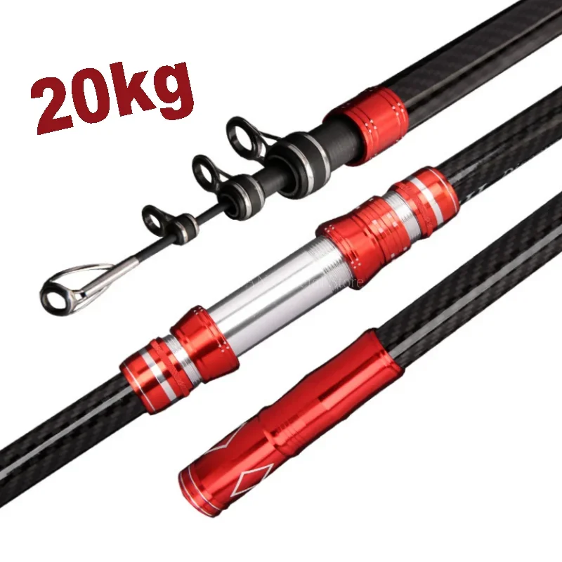 2.7/3.0/3.6/4.2/4.5m Telescopic Fishing Rod Travel Surf Rod Spinning Power 5-300g Throwing Surfcasting Carbon Baitcasting rod