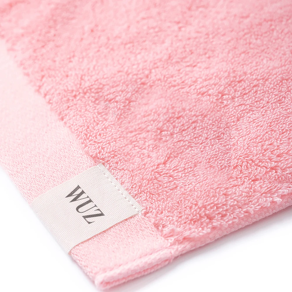 WUZ Bath towels, 2 Piece Quick-Dry Oversize Bath Towel, 100% Cotton, Pink, 54